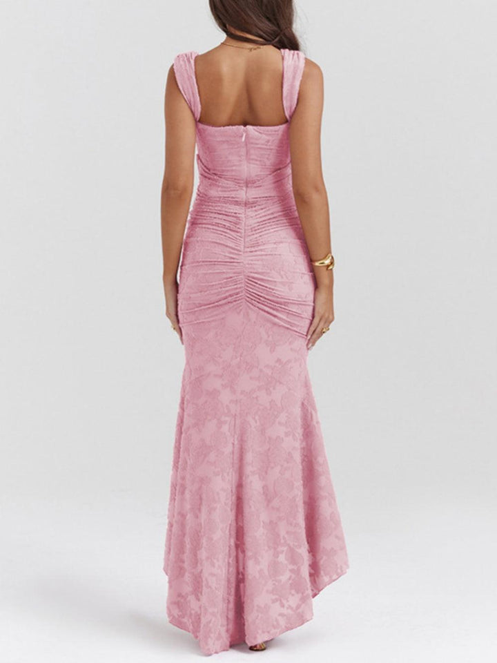 Blaues Glockenblumen-Maxikleid