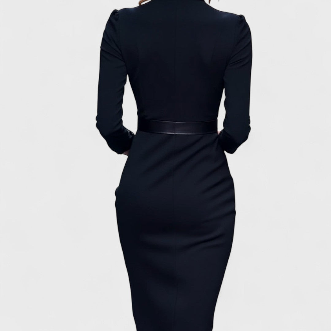 Elegant pencil dress with belt for a sophisticated style