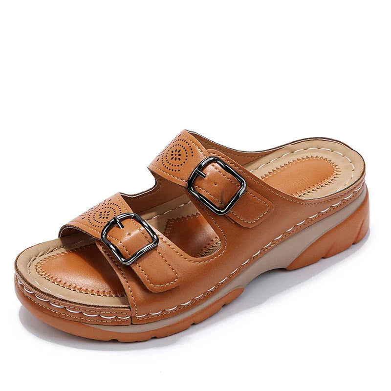 Jasmin® | Orthopädische Hausschuhe mit verstellbarem Schnallendetail