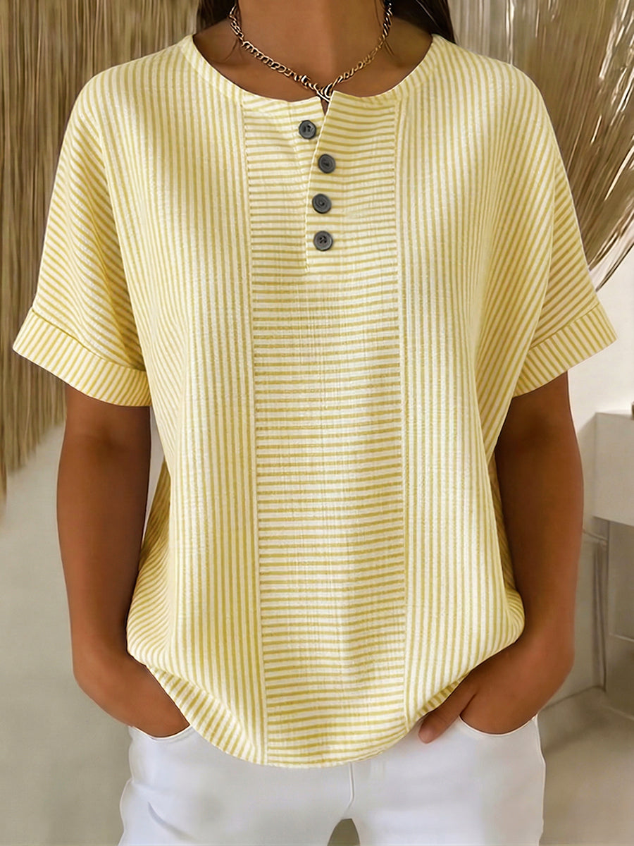 Farbchichte gestreifte Bluse für Damen