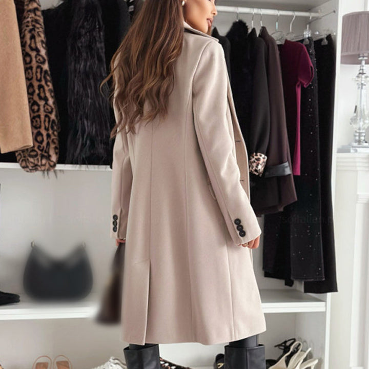 Schicker langer Wintermantel aus Wollmischung für Damen
