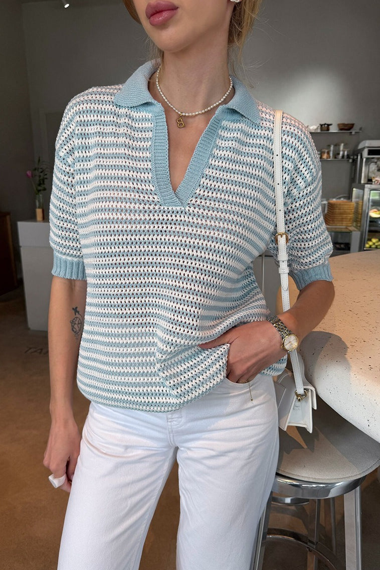 Strickpullover mit Polokragen als stilvoller Alltagslook