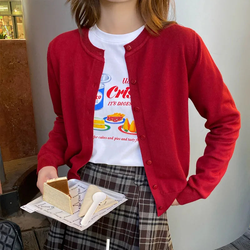 Damen Grobstrick Cardigan mit langen Ärmeln, lockere Passform