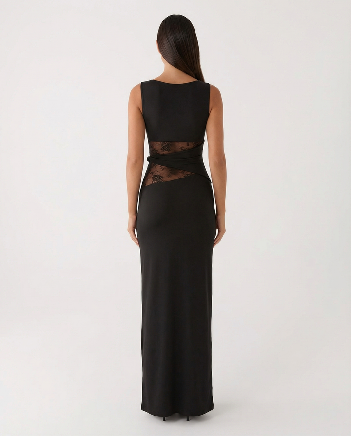 Liliana Ärmelloses Maxi-Kleid mit V-Ausschnitt