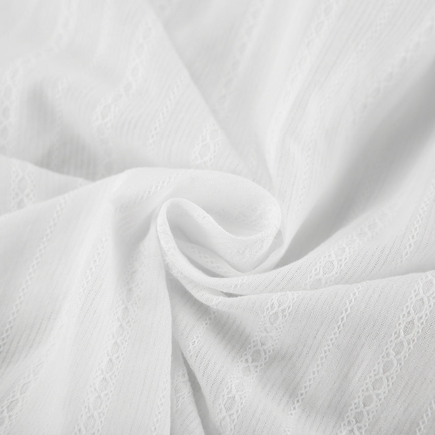Gestreifte Bluse mit gebundenen Manschetten für Damen