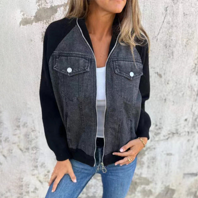 Klassische Freizeit-Damen-Jeansjacke