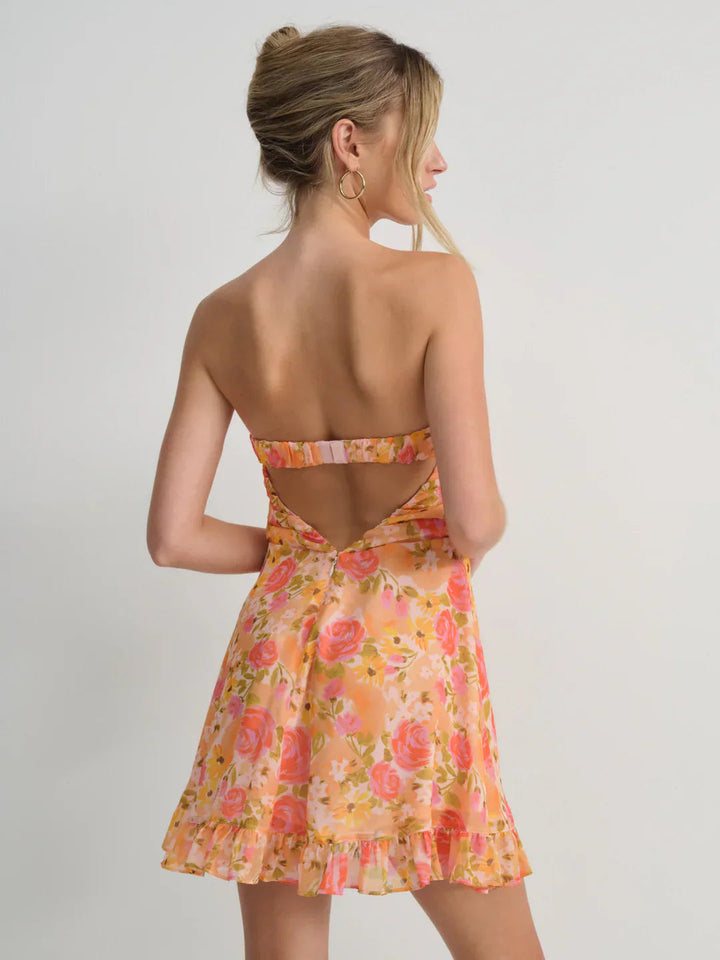 Fließendes florales Boho-Maxikleid