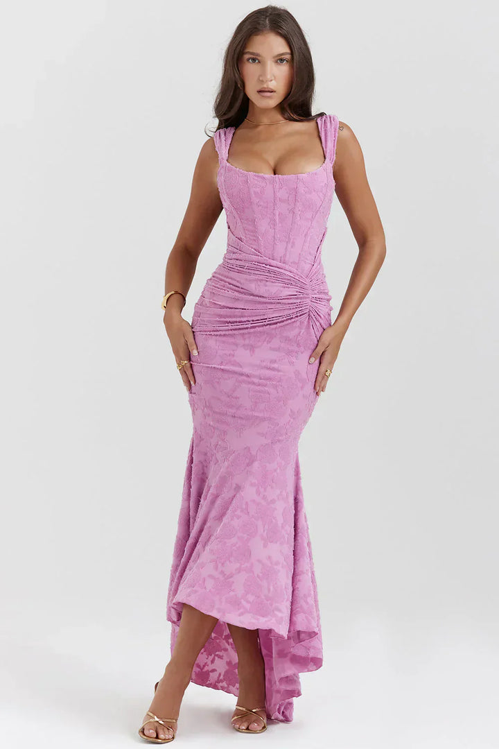 Damen Maxikleid Figurbetont Luftig Elegant