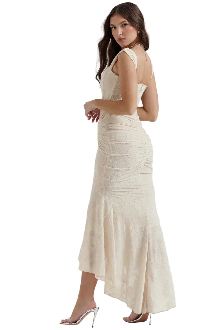 Damen Maxikleid figurbetont und luftig in eleganter langer Silhouette
