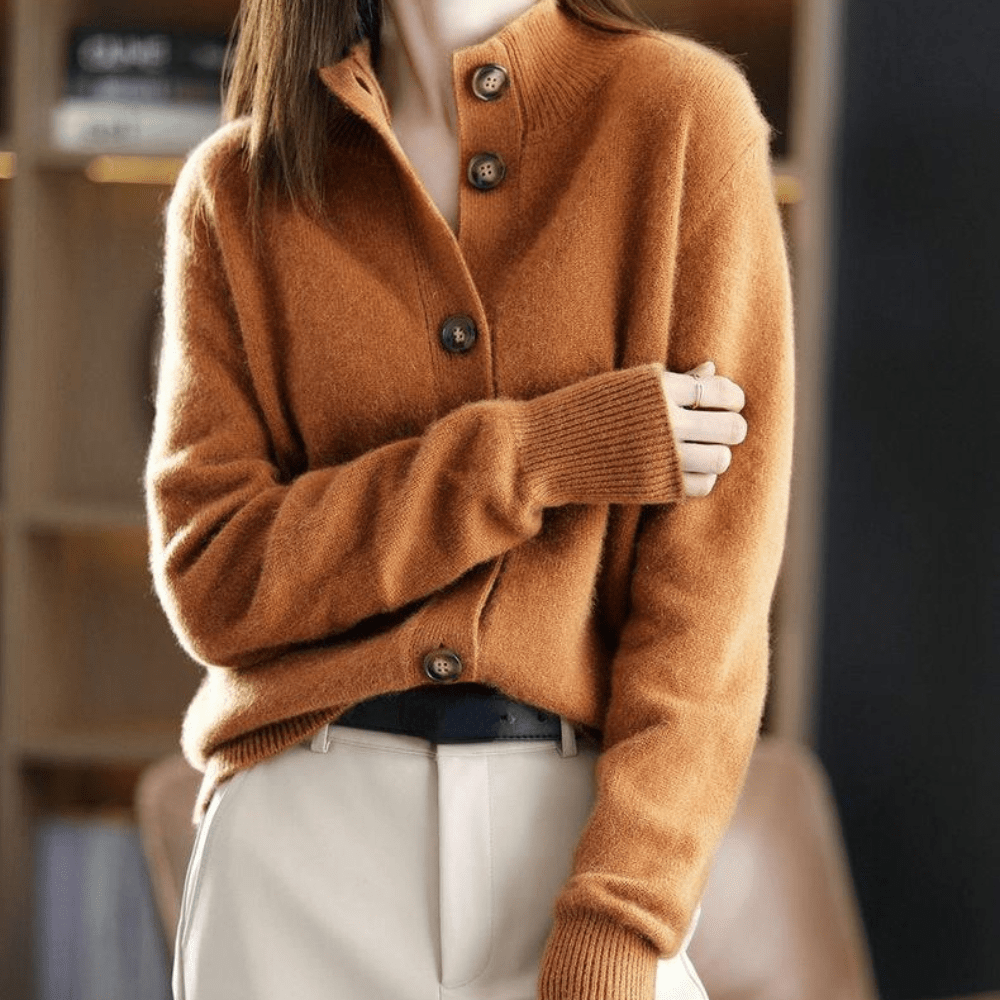 Weicher kuscheliger Kaschmir-Strick-Cardigan Pullover