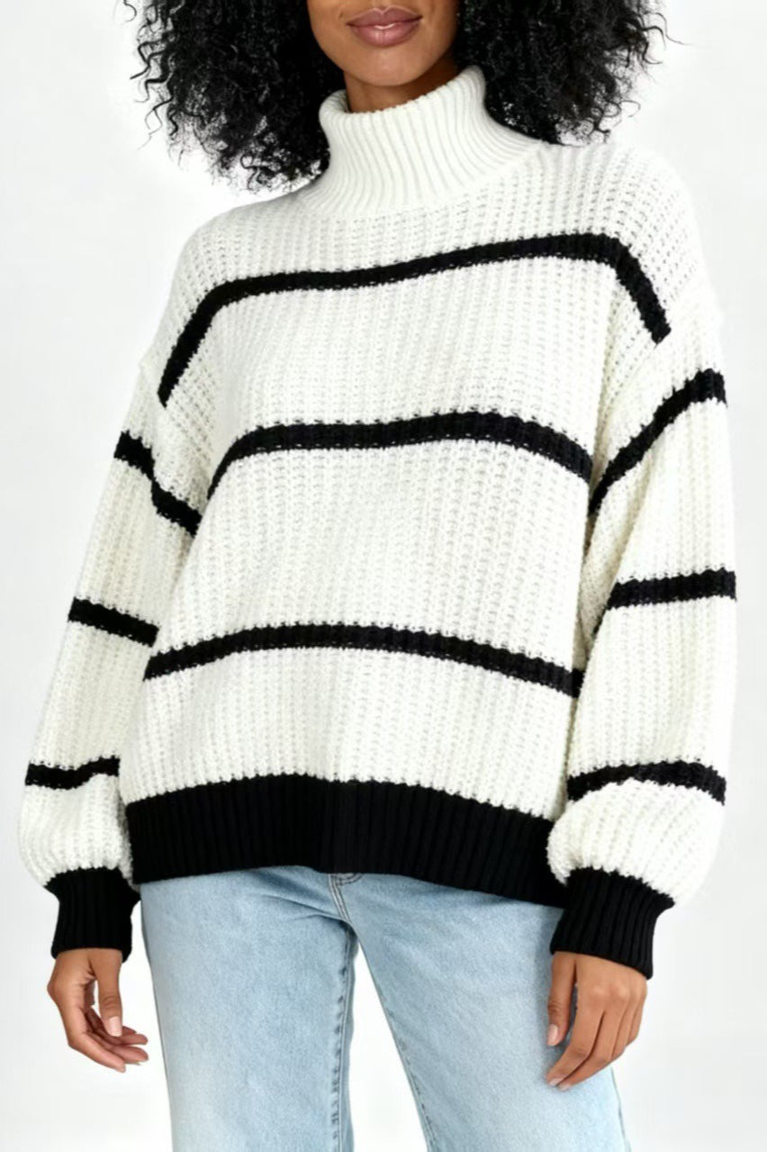 Damenpullover aus weichem Strick mit lockerem Schnitt