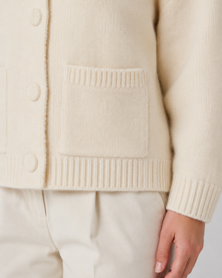 Cropped Strick-Cardigan mit langen Ärmeln und praktischen Pattentaschen