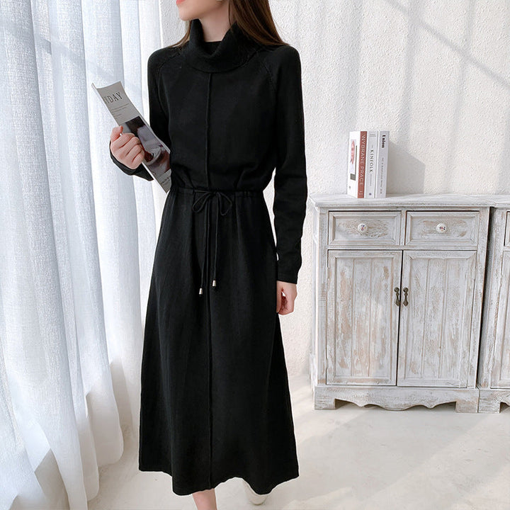 Damen Strickkleid Mit Langen Ärmeln Und Geradem Schnitt