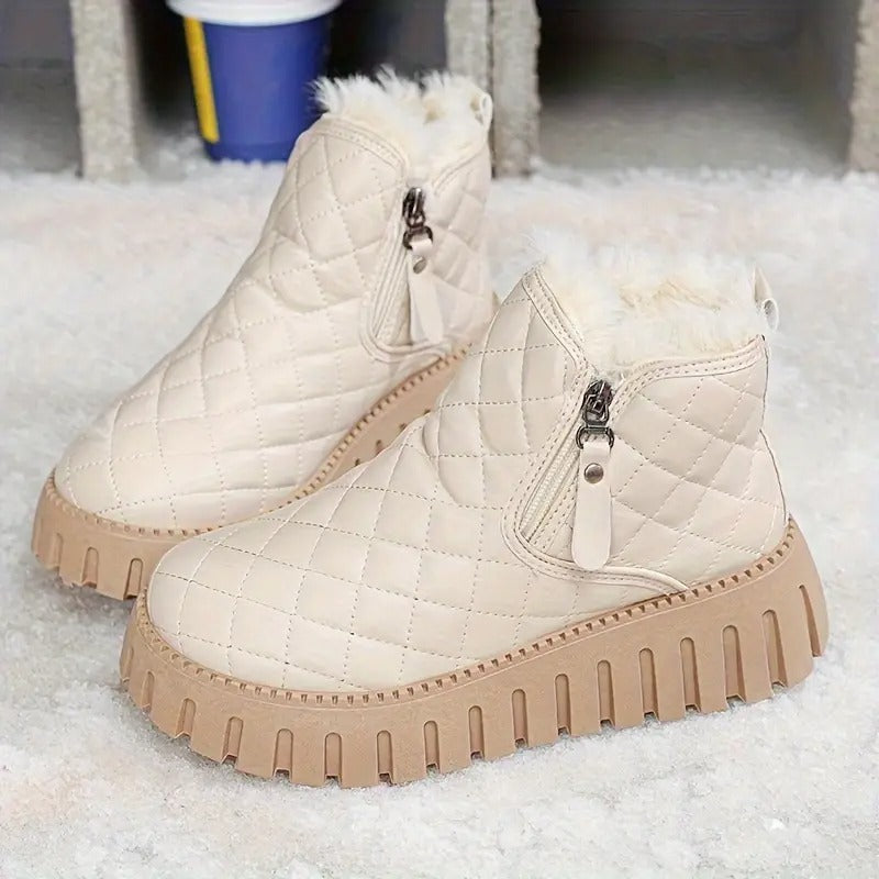 Damen-Leder-Winterstiefel mit orthopädischer Unterstützung