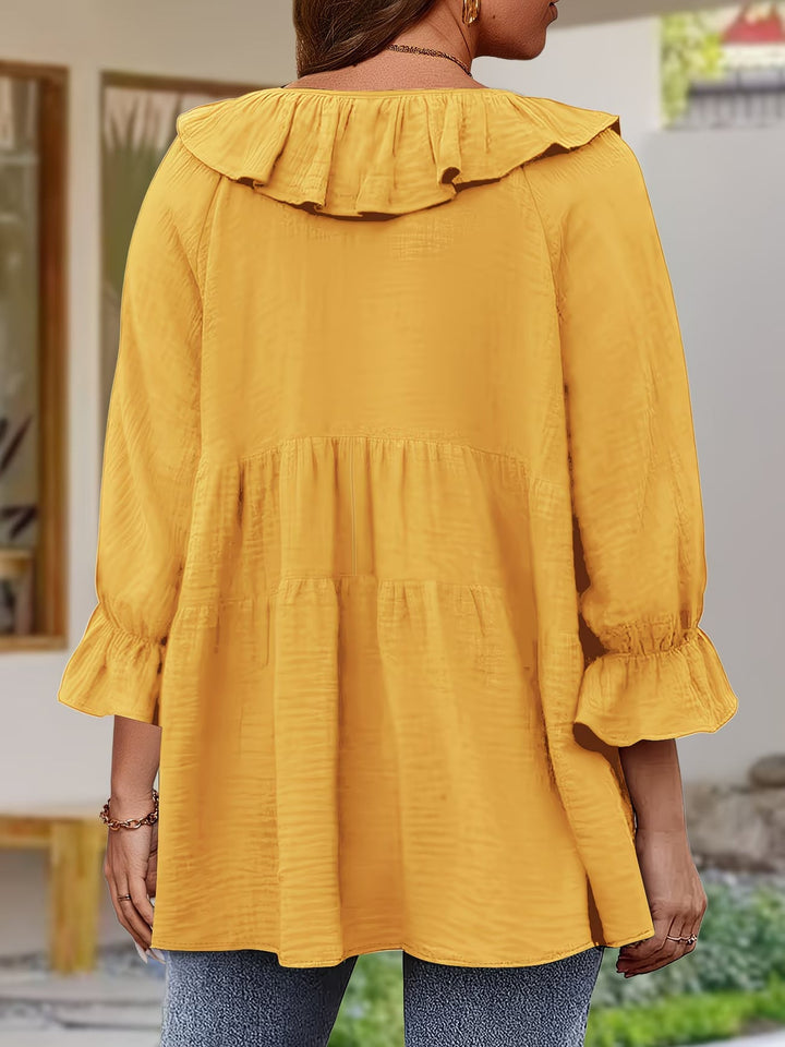 Elegante Bluse mit gerafftem Ausschnitt für Damen