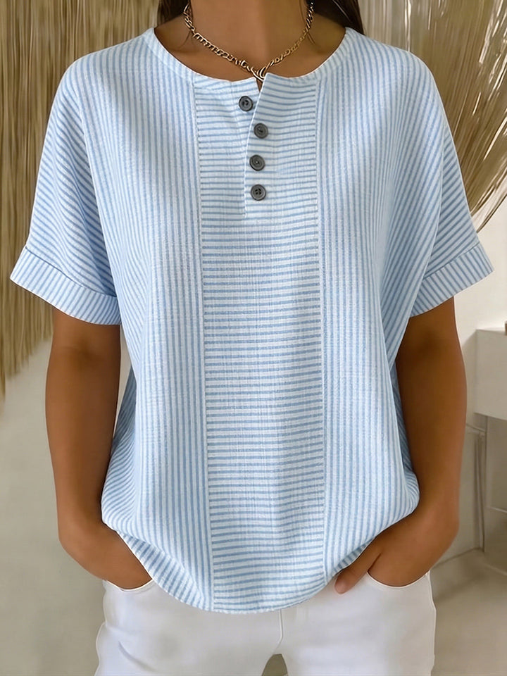 Farbchichte gestreifte Bluse für Damen