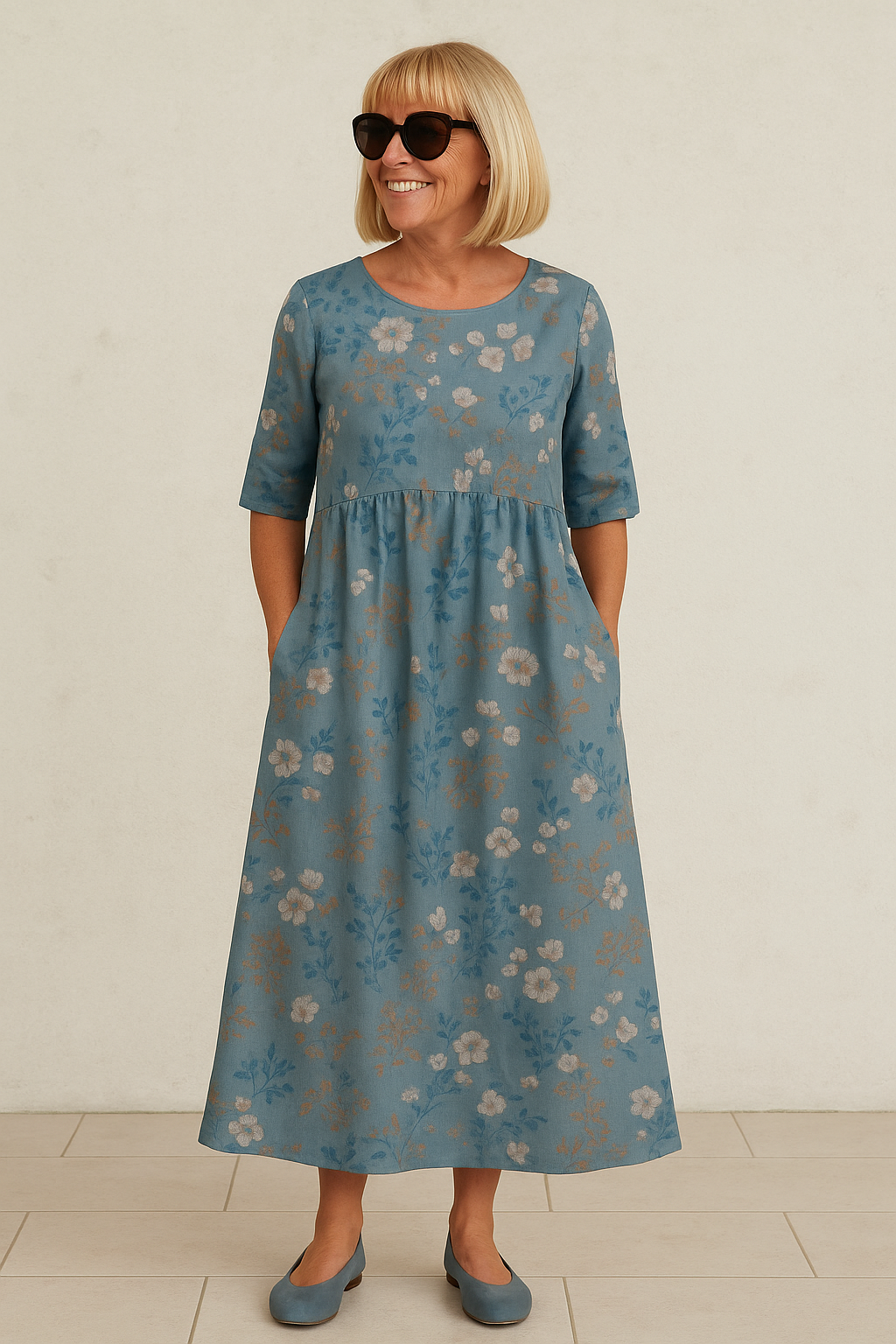 Lockeres Midikleid für Damen - Mühelose Alltags-Eleganz