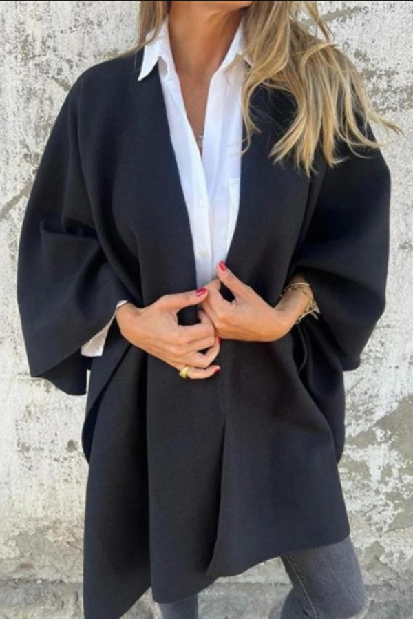 Gemütliche lockere V-Ausschnitt Stola Cape Jacke