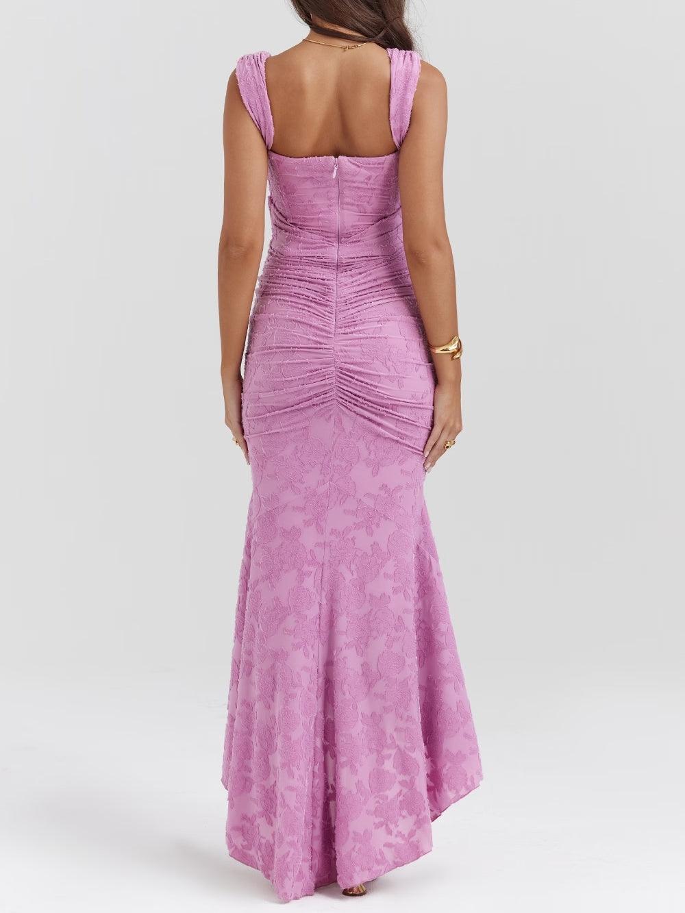 Blaues Glockenblumen-Maxikleid