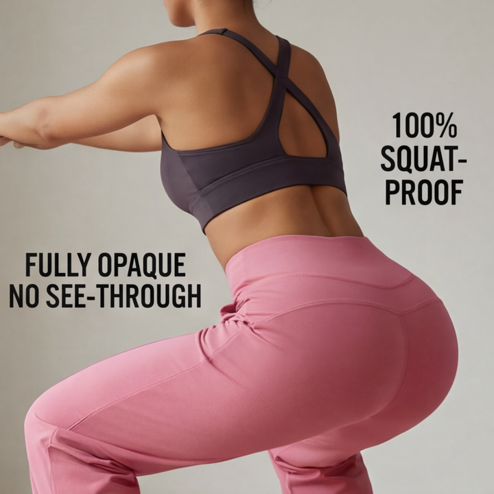 Yoga-Hose mit weitem Bein und überkreuztem Bund
