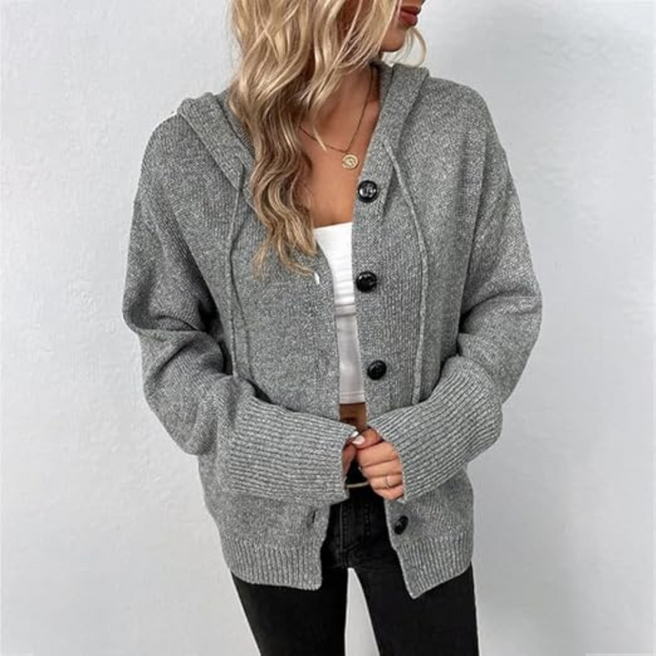 Gemütlicher Strick-Cardigan mit Knöpfen für Damen