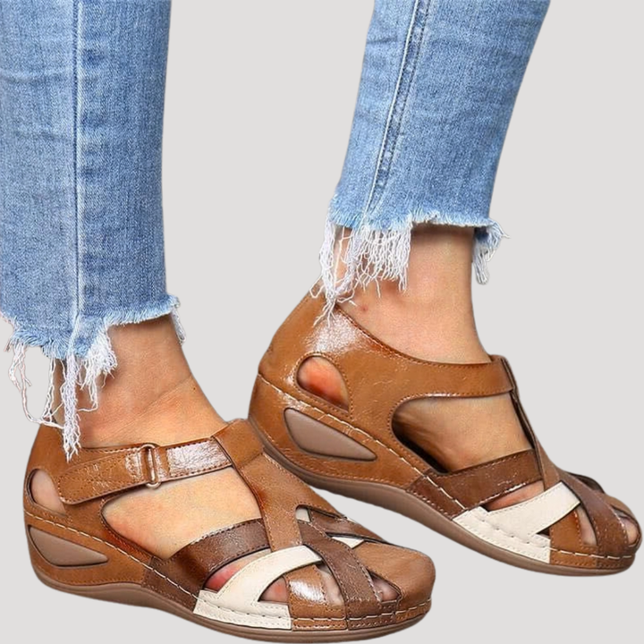 Damen Gewebte Riemen Geschlossene Zehen Wandersandalen
