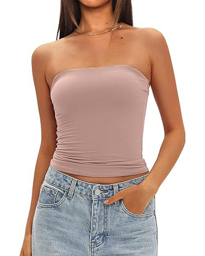 Nahaufnahme des kurzen eng geschnittenen Damen-Tanktops