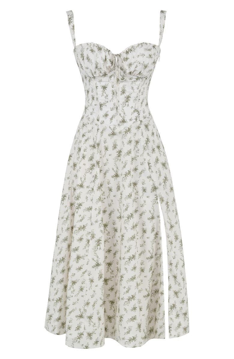 Florales Bustier-Bauchformer Bodycon-Kleid