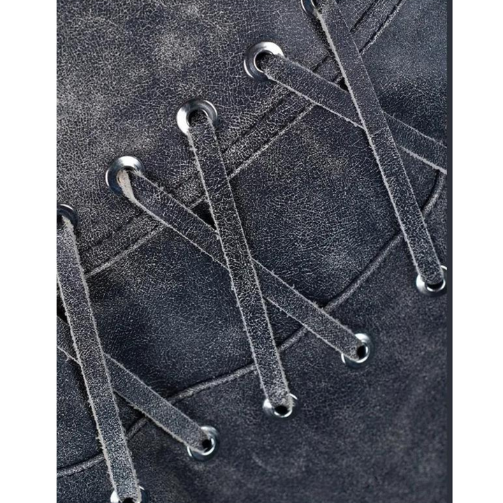 Classic black leather biker jacket 