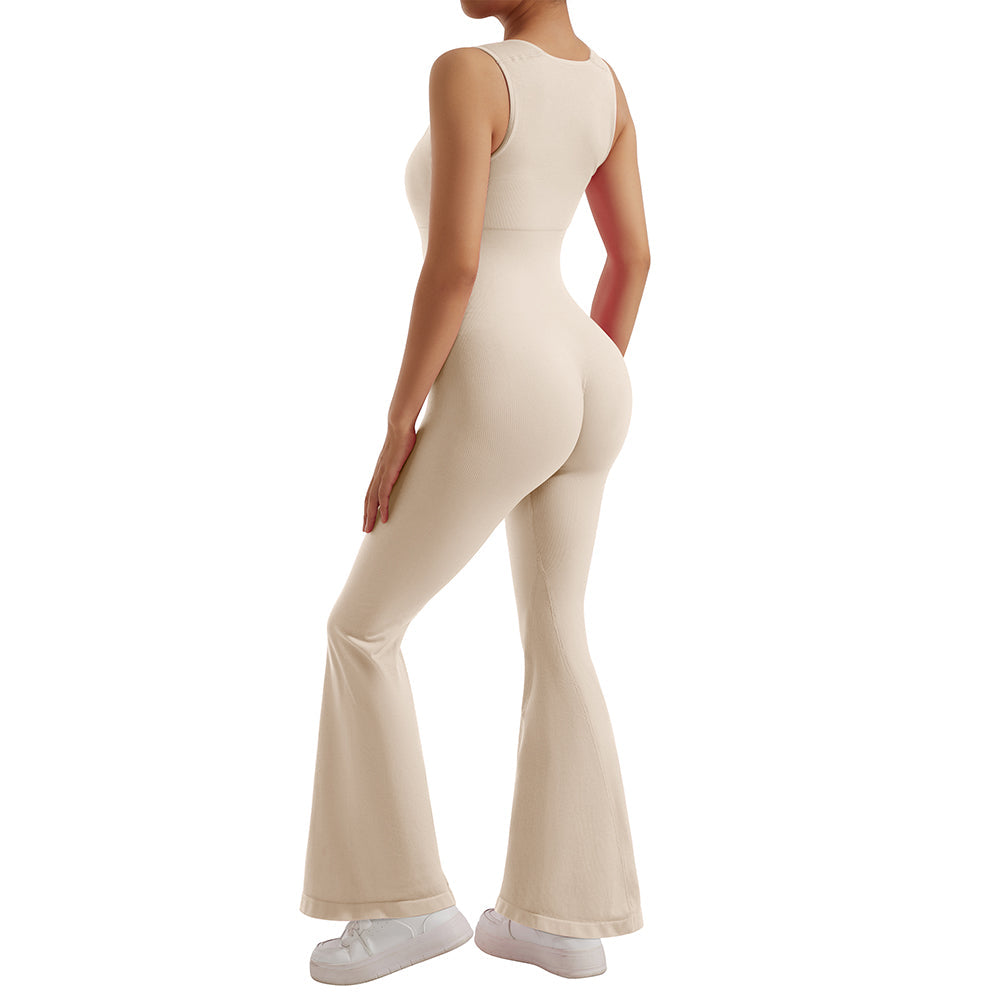 Ärmelloser figurbetonter Stretch-Jumpsuit
