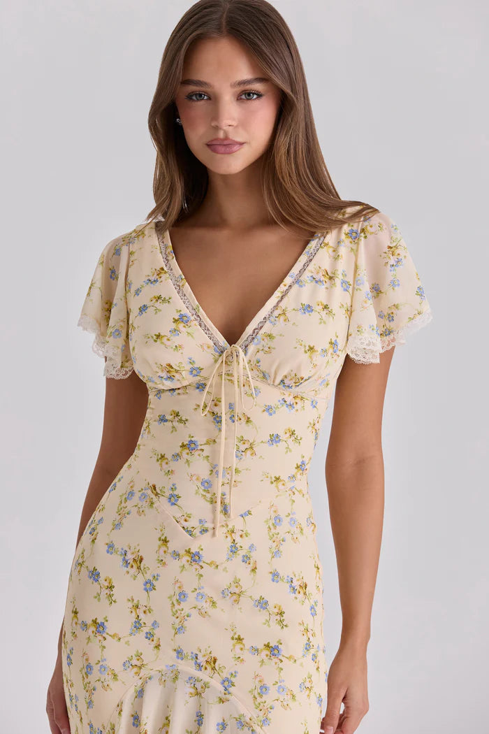 Damen Amina Maxikleid mit eleganter Silhouette