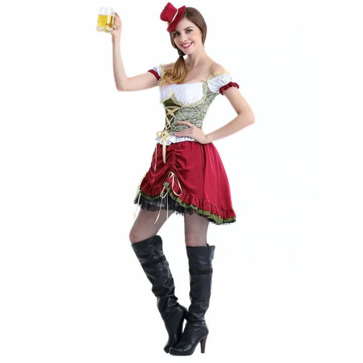 Detailansicht der Schnürbrust am traditionellen Dirndl-Kleid
