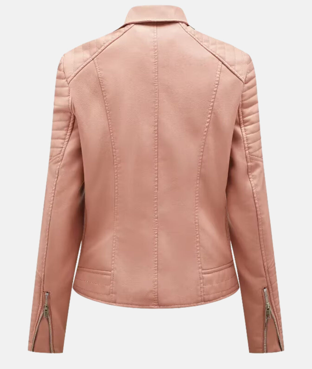 Schicke Damen Bikerjacke aus Kunstleder