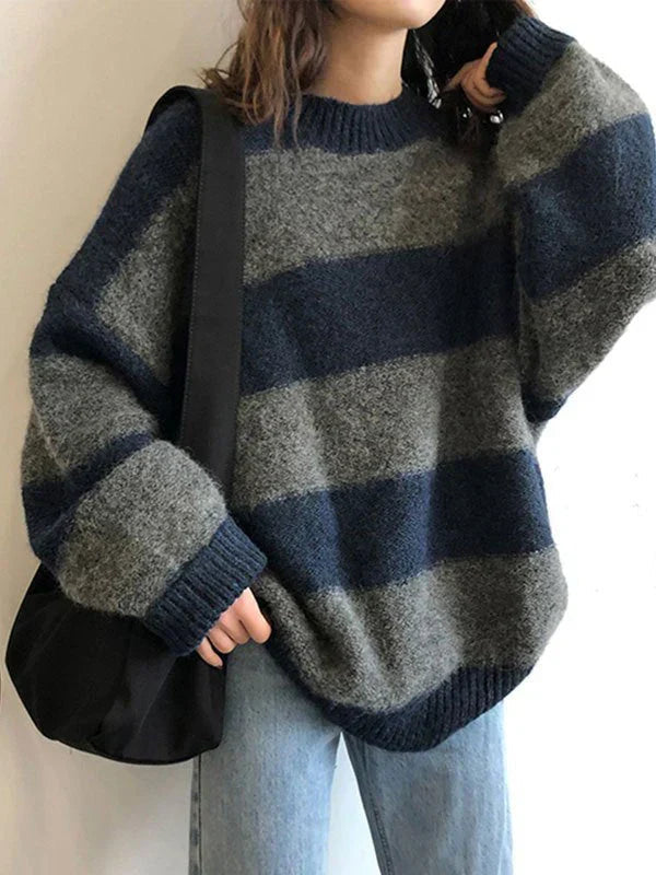 Gemütlicher Eleganter Oversize Strickpullover für Damen