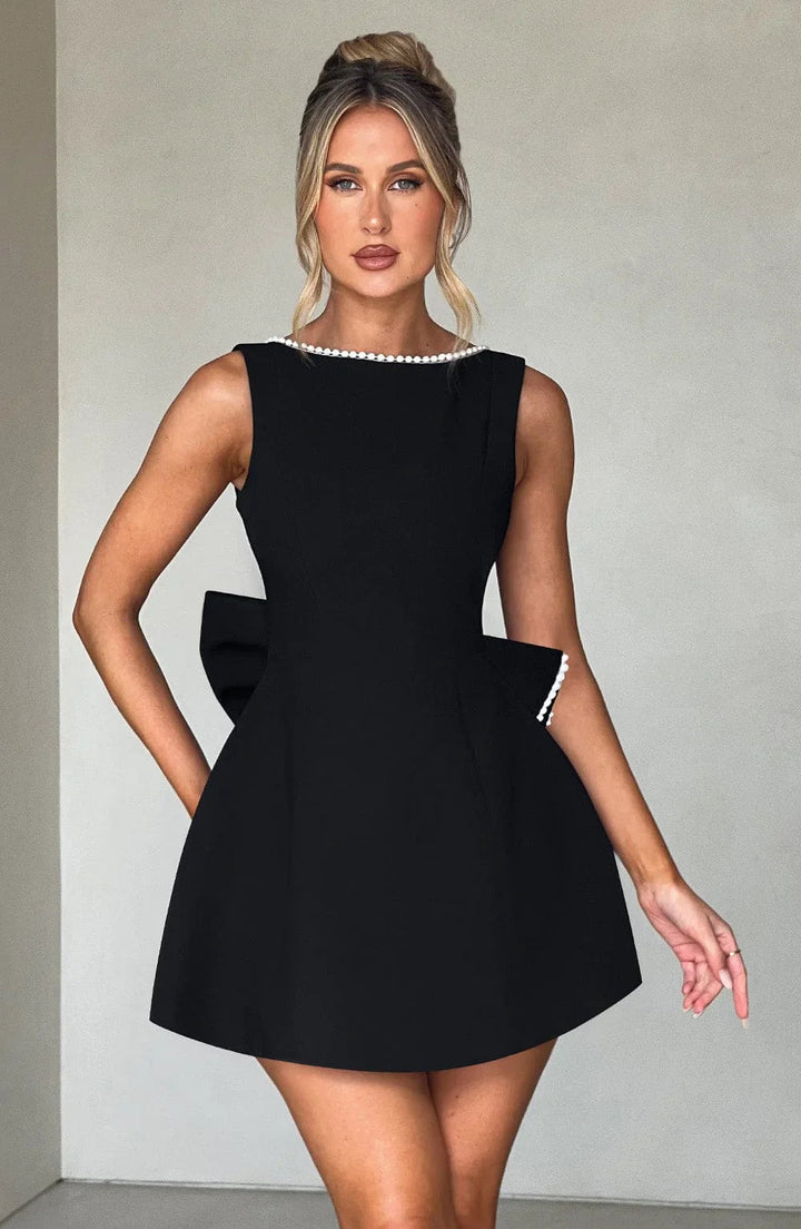 Cocktailkleid für Damen mit Schleifenrücken