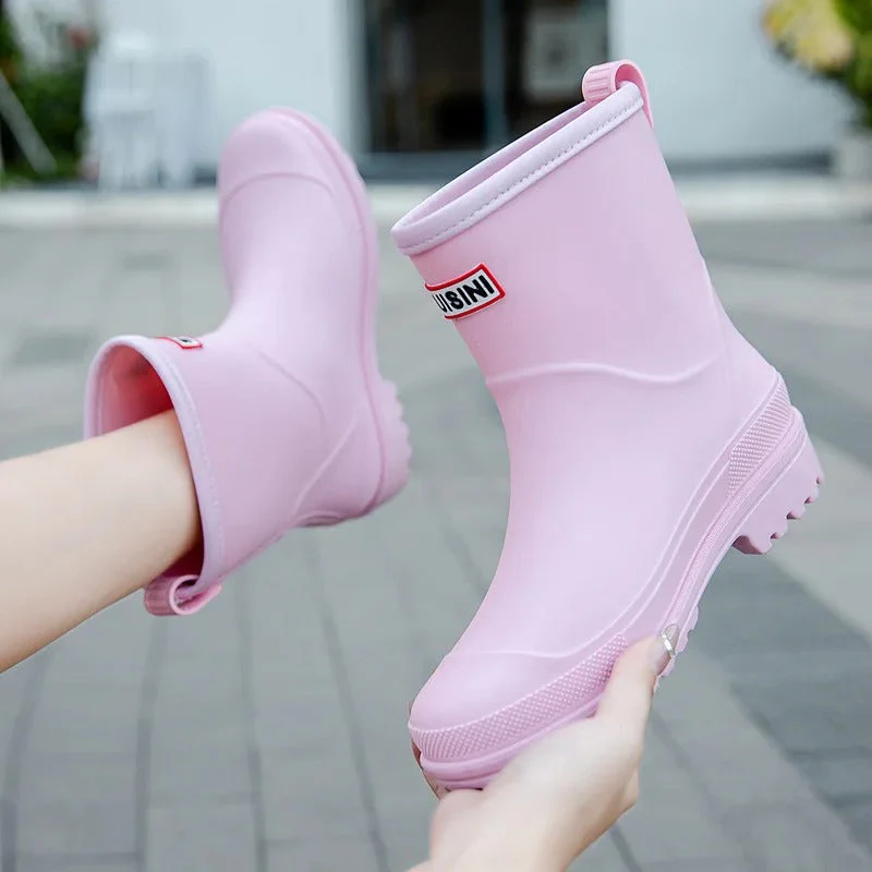 Damen Wasserdichte Gummistiefel Für Herbst Und Winter