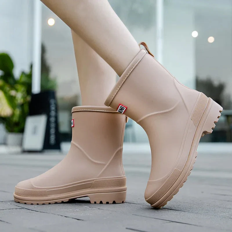 Damen Wasserdichte Gummistiefel Für Herbst Und Winter