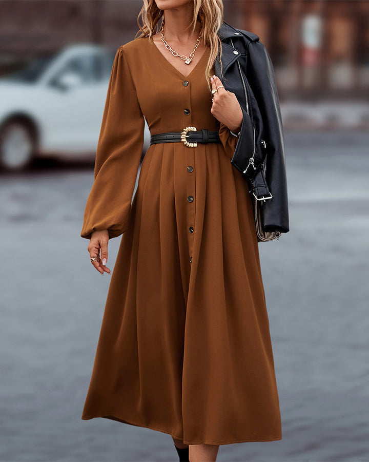 Elegantes Kleid mit Knopfleiste für Büro und Freizeit