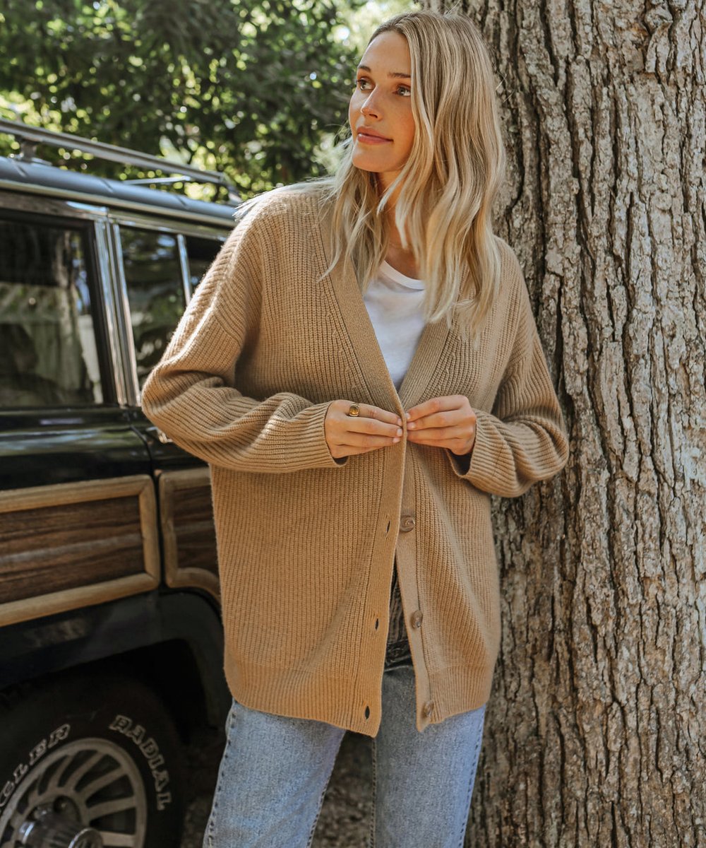 Eleganter Damen-Cardigan aus Kaschmir für Alltag und Büro