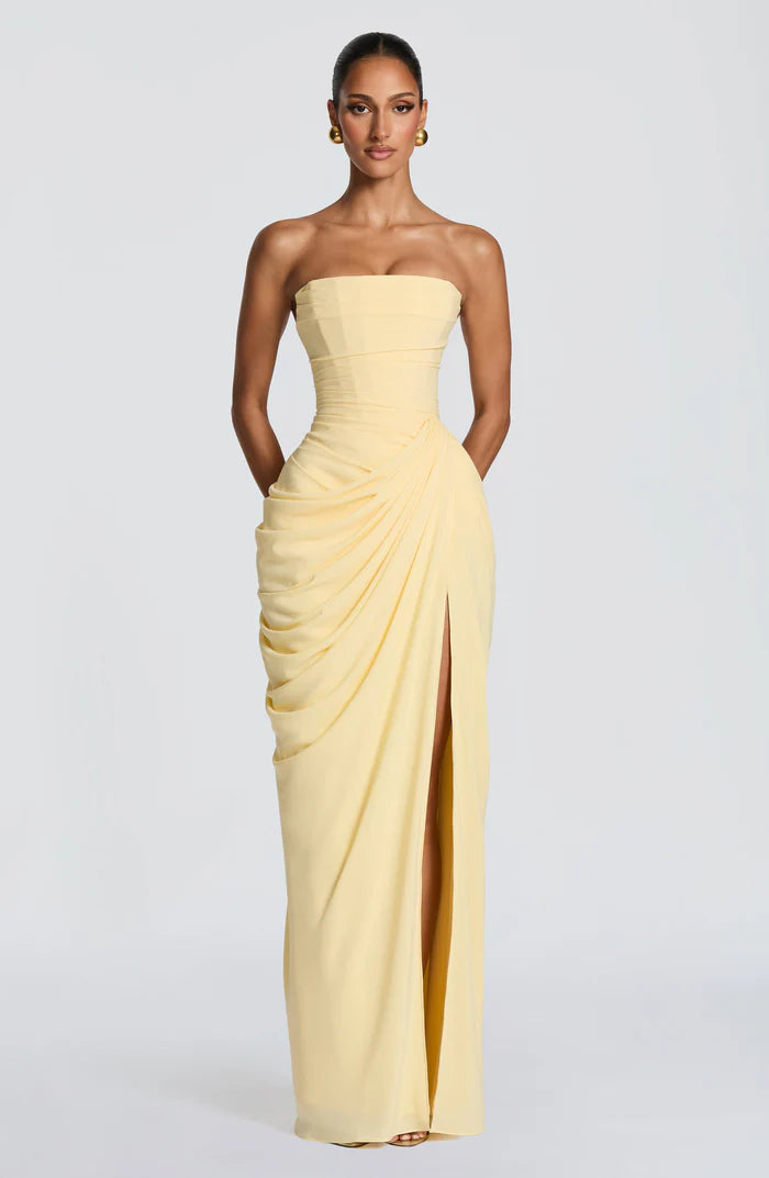 Amelia Ärmelloses Maxi-Kleid mit V-Ausschnitt