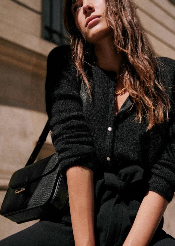 Gemütlicher Grobstrick-Cardigan-Pullover