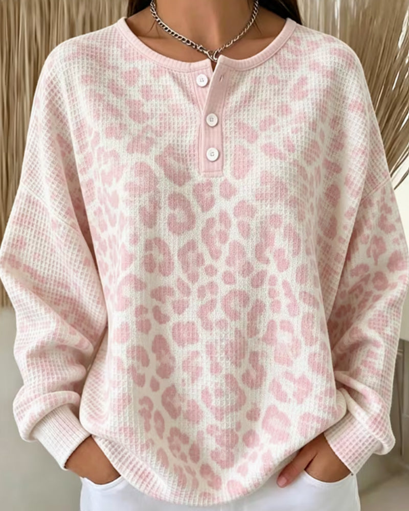 Damen-Sweatshirt mit Rundhalsausschnitt und langen Ärmeln