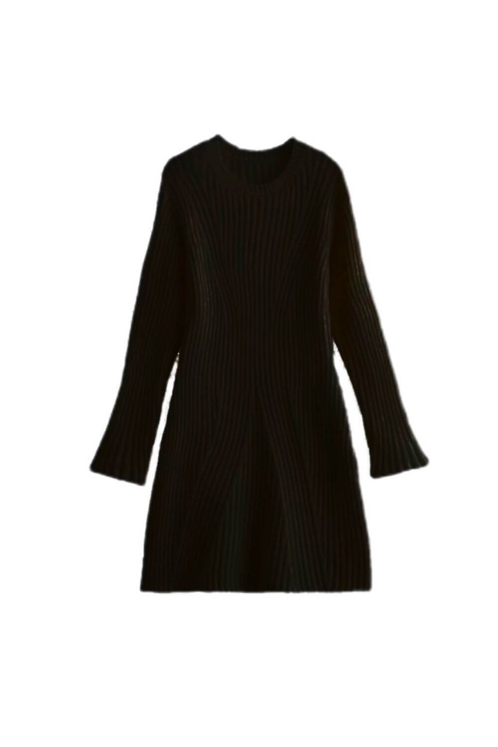 Lockeres kurz geschnittenes Kleid aus Baumwollmischung für den Winter