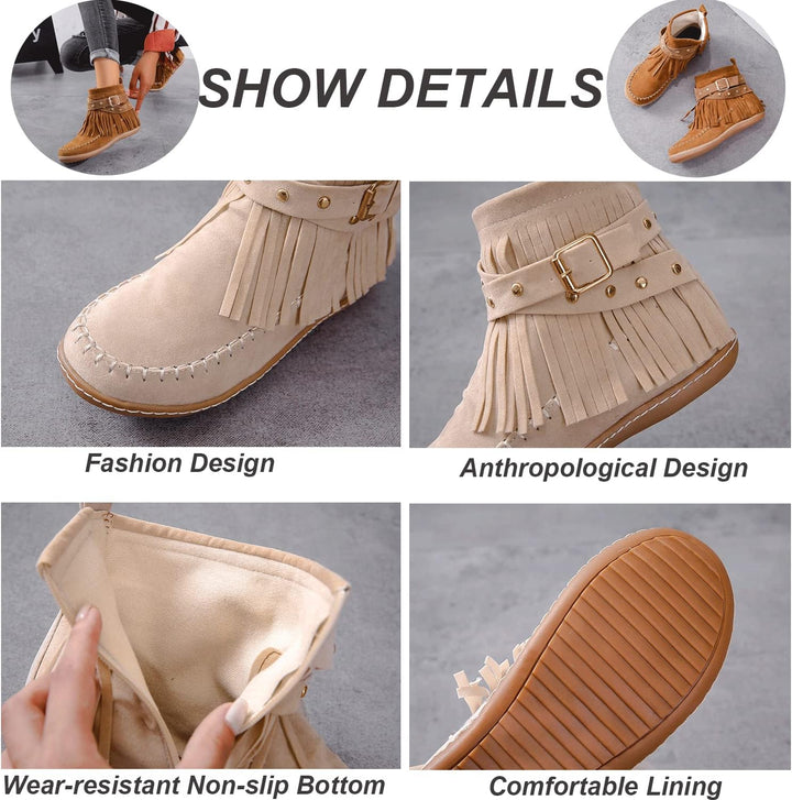 Gefütterter Damen-Stiefelette mit Plüschfutter