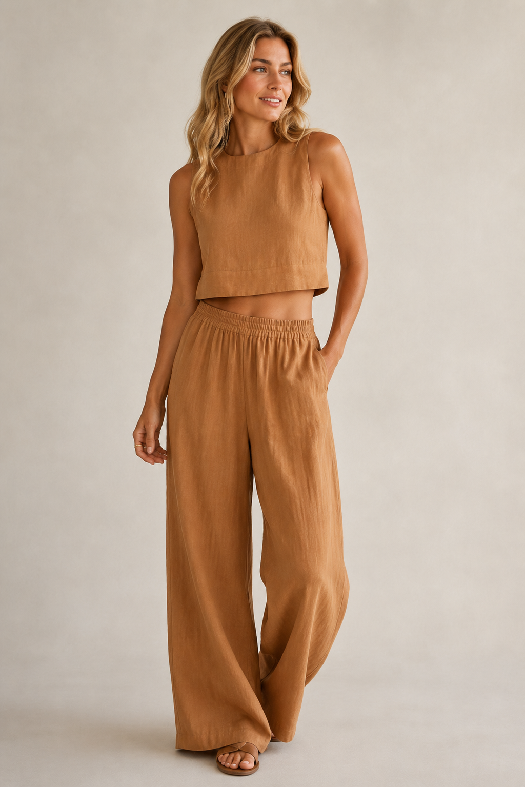 Baumwoll-Zweiteiler-Sommer-Set für Damen