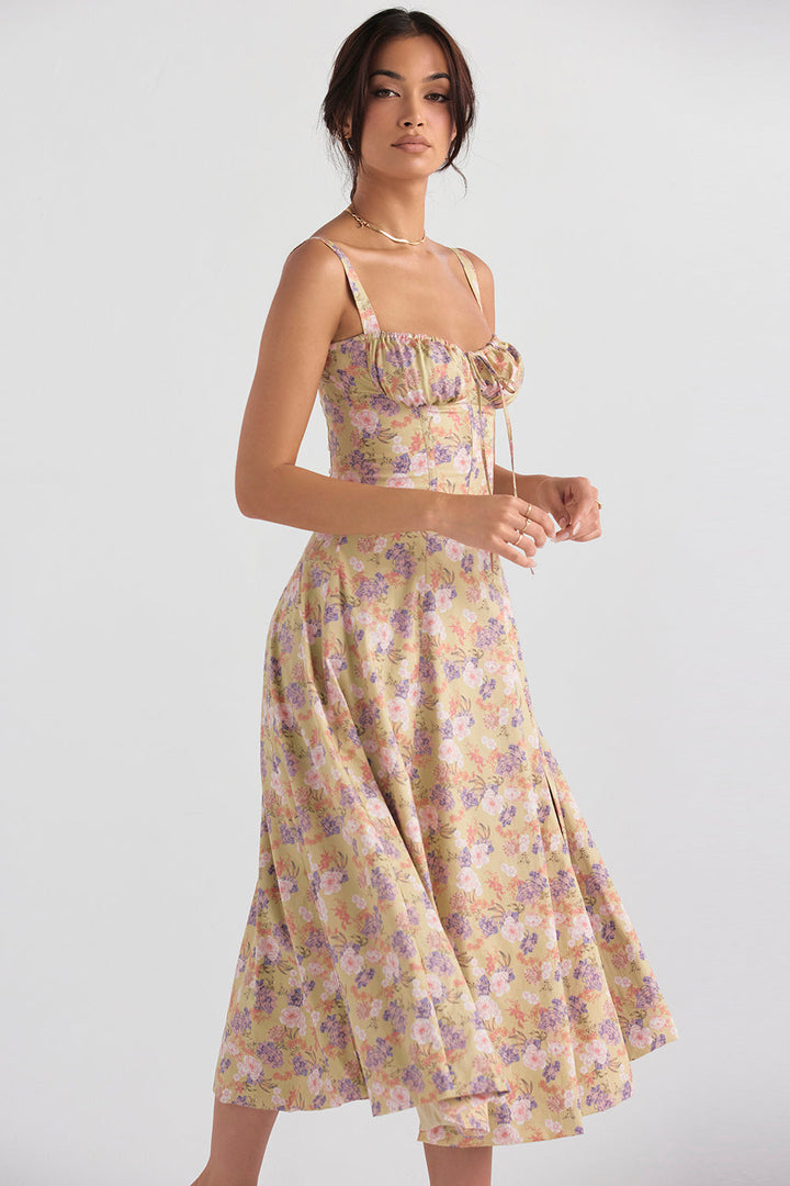 Florales Bustier-Bauchformer Bodycon-Kleid