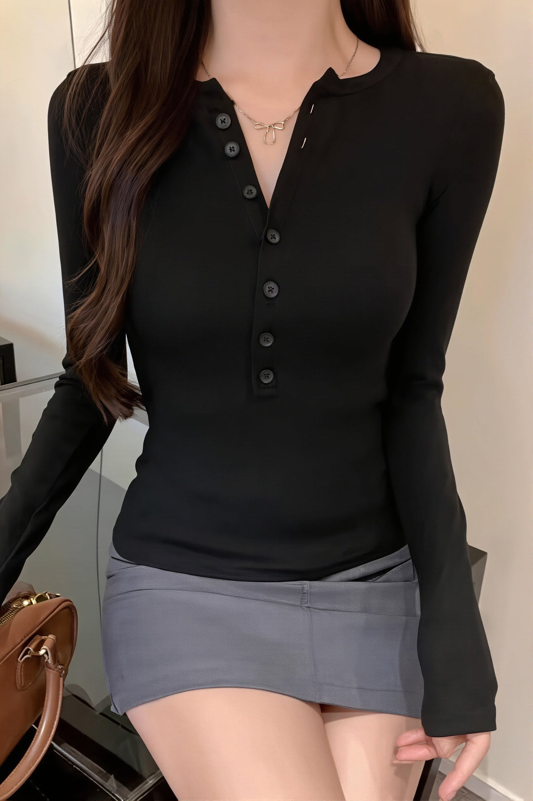 Damen-Langarmshirt im schlichten, kombinierfreundlichen Design
