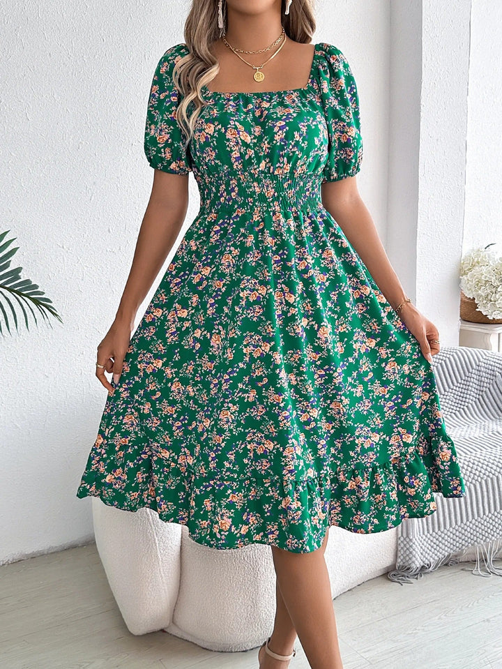 Mila® | Blumenkleid mit Puffärmeln