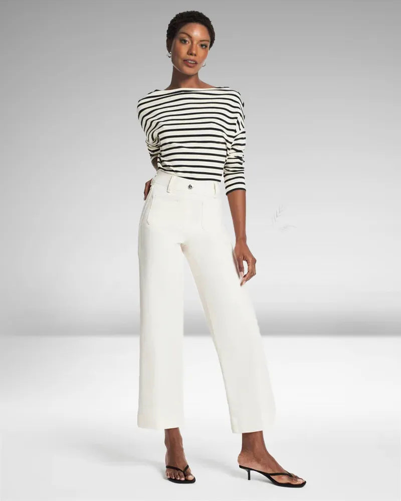 High-Waist Weite Jeans mit weitem Bein