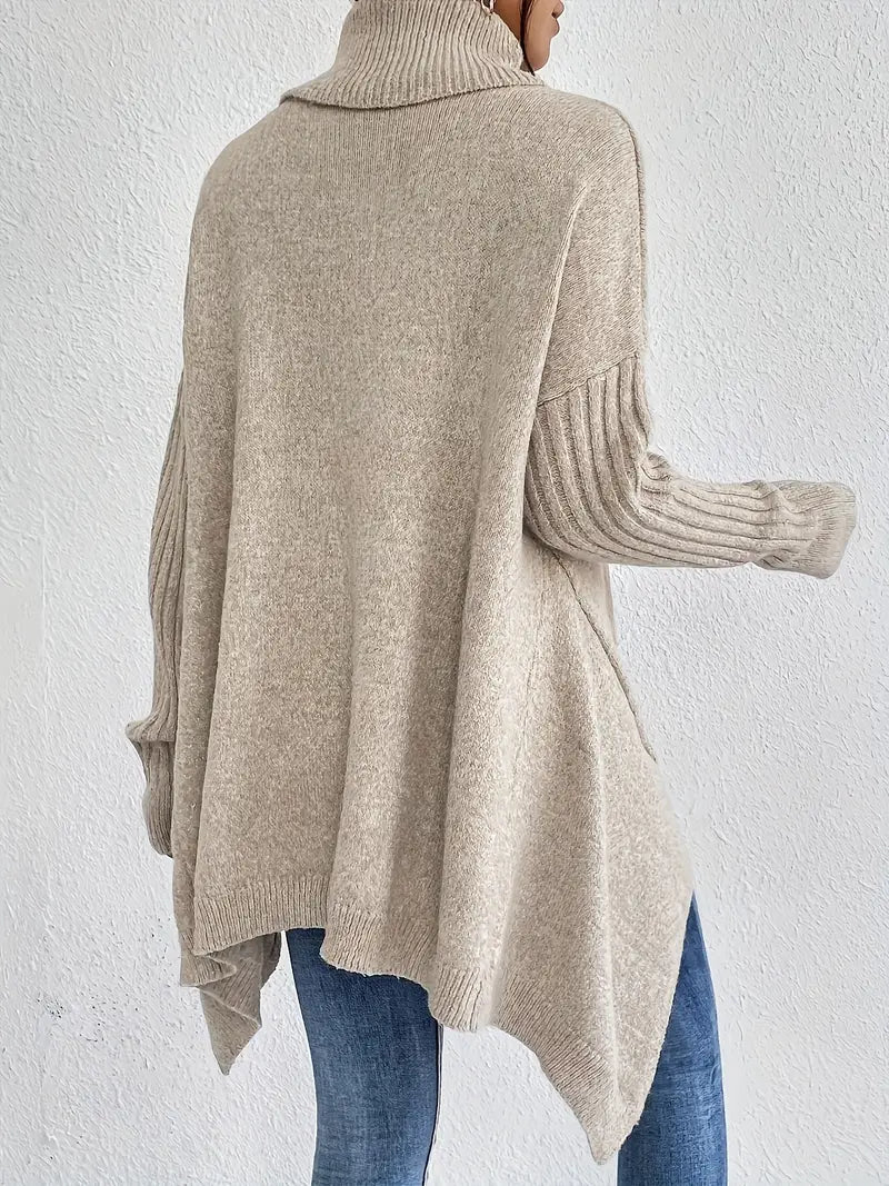 Cozy long turtleneck sweater for everyday comfort 